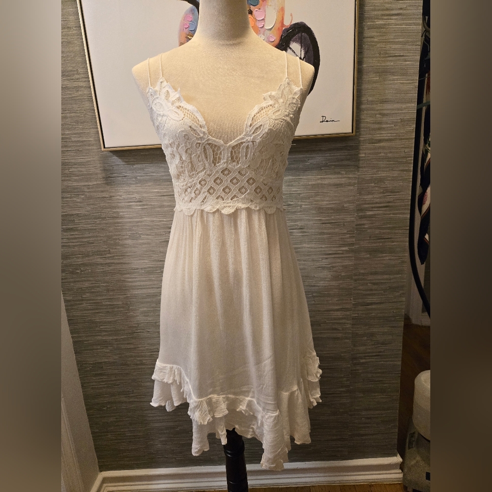Free People One sun dress size XL in white